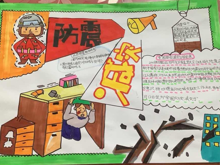 舒师附小积极组织开展防震减灾手抄报活动