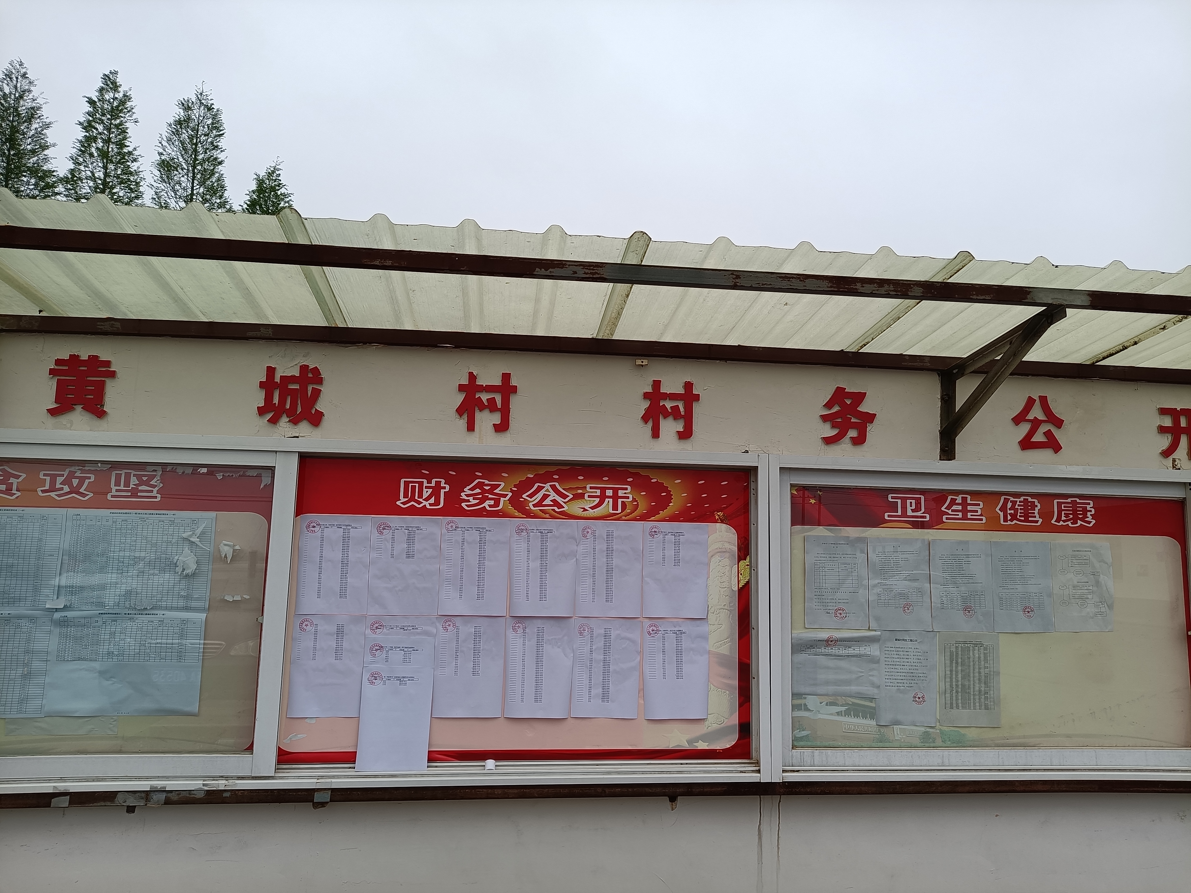 舒城县千人桥镇黄城村2022年政务公开宣传栏照片