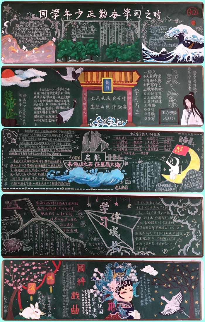 舒城二中落实双减献妙招创意板报来助跑