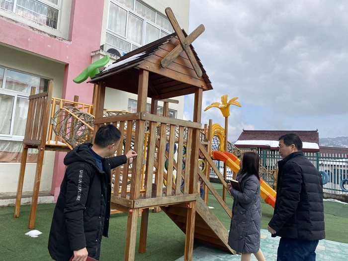 汤池幼儿园开展春学期开学安全隐患排查