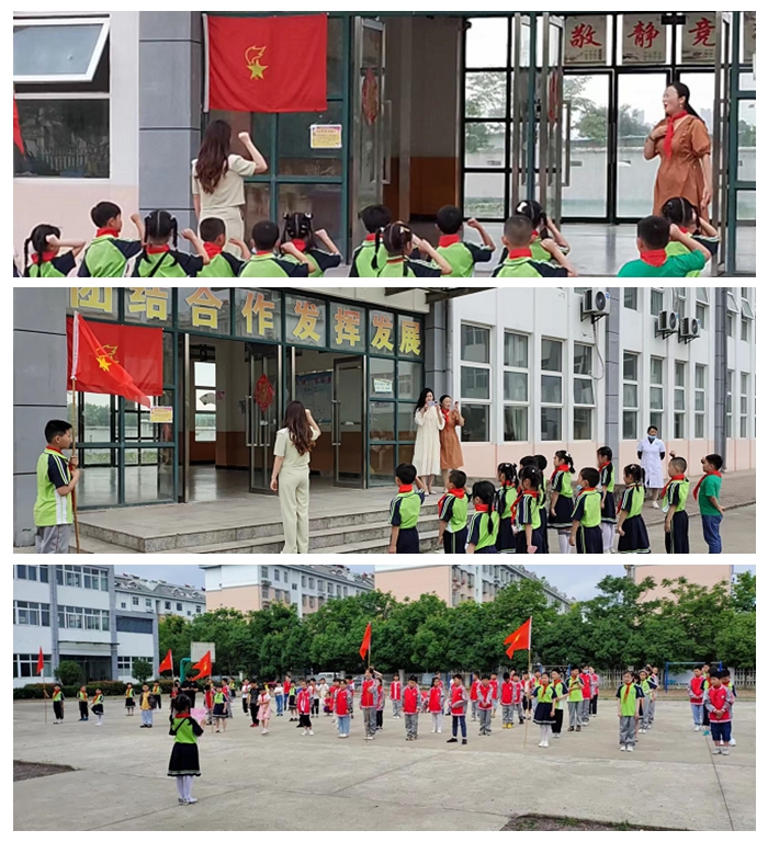 柏林乡大墩小学举行新队员入队仪式