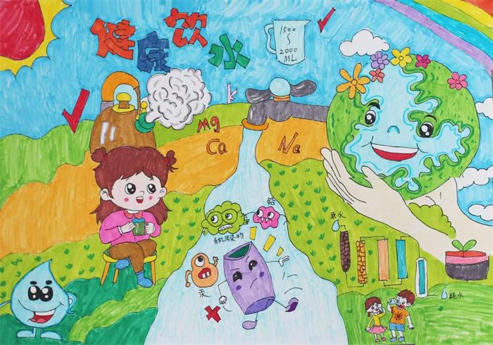 城关三小桃溪中路校区积极参加六安市中小学生环境健康杯征文绘画比赛