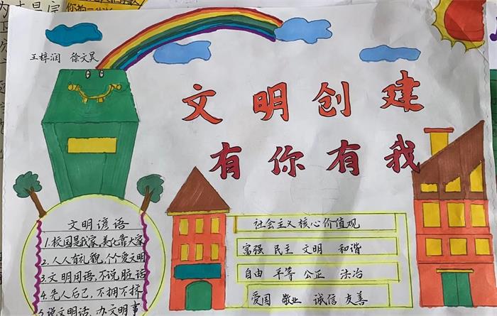 实验小学教育集团本部开展文明从我做起争做文明小标兵手抄报活动