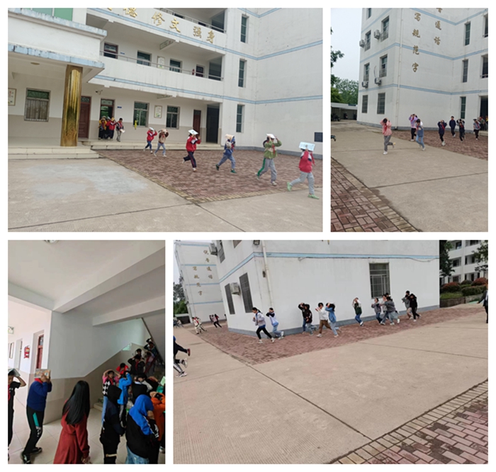 桃溪镇中心学校举行紧急疏散演练活动
