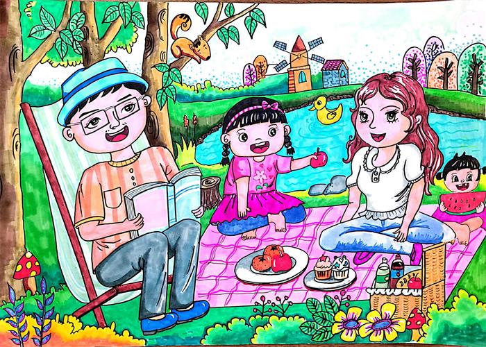 实验小学教育集团开展我爱我家爱驻我家心理绘画活动