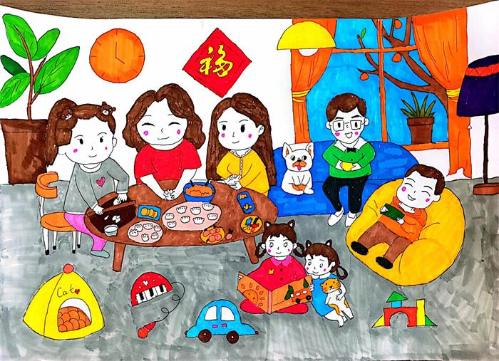 实验小学教育集团开展我爱我家爱驻我家心理绘画活动