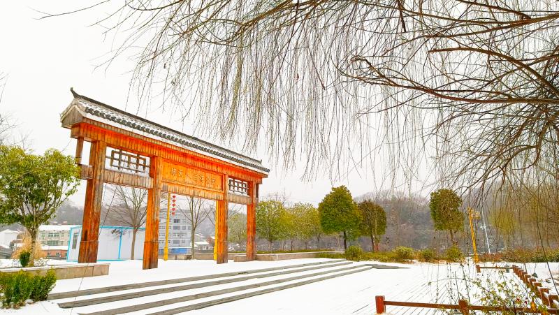 晓天镇:春雪润乡村_舒城县人民政府