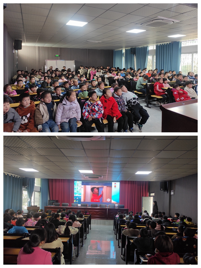 春秋乡中心学校组织师生收看春季学校火灾疏散逃生演练公开课