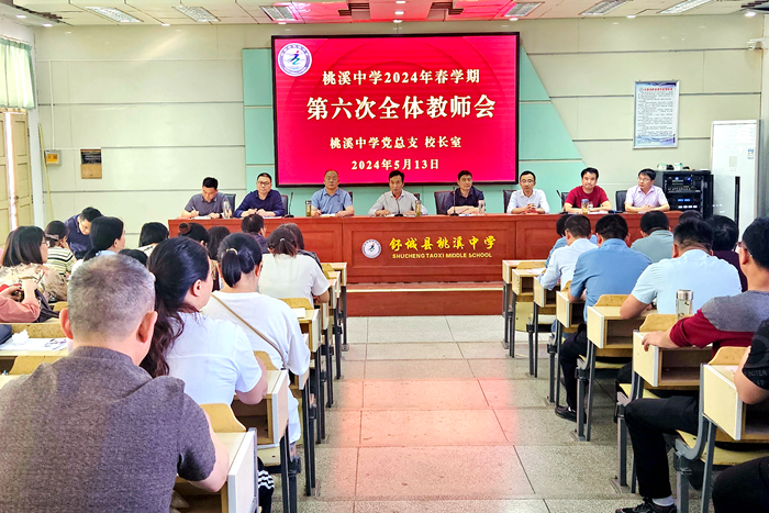 聚焦校园安全  提升师德师风——桃溪中学召开全体教职工会