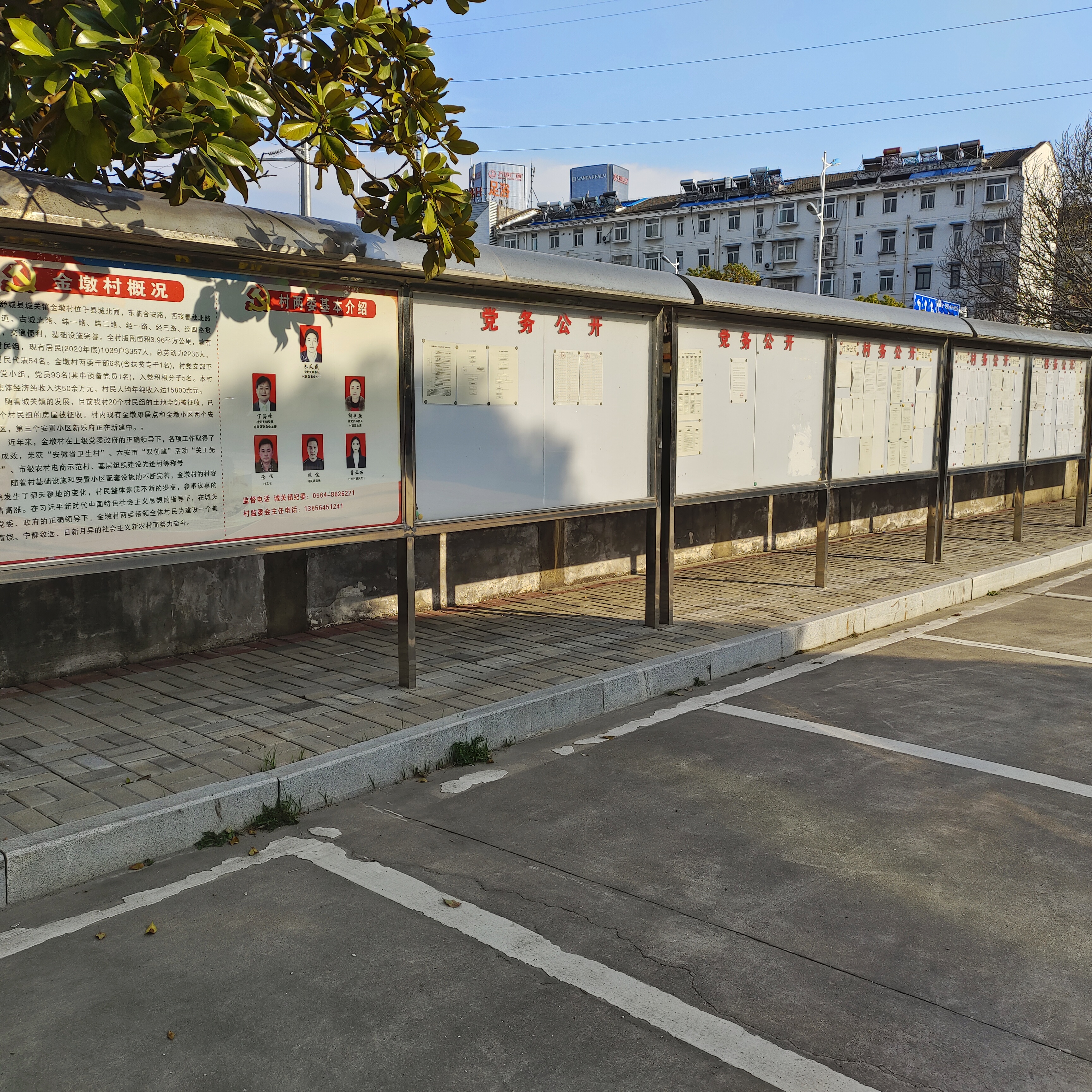 舒城县城关镇金墩村村务公开栏查阅点