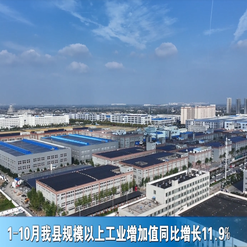 1-10月我县规模以上工业增加值同比增长11.9%